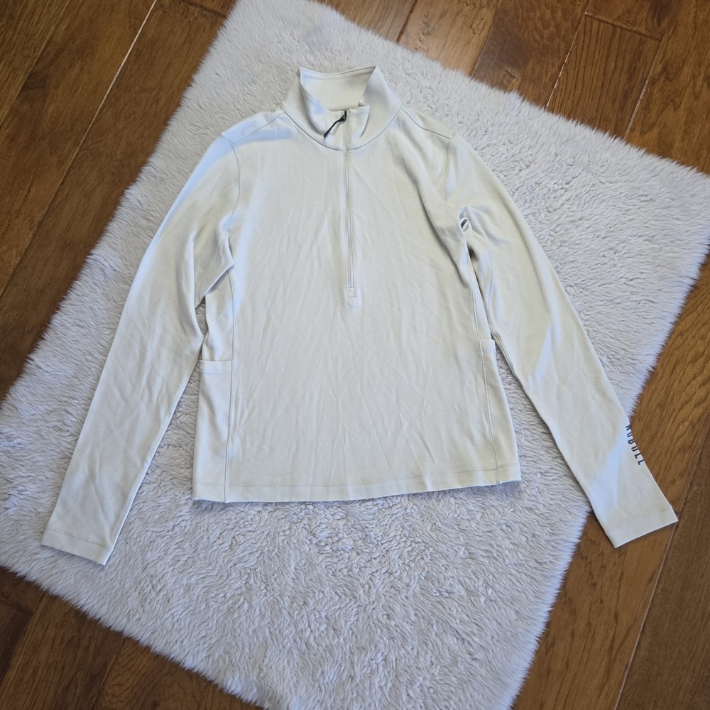 No Bull NOBULL Merino Wool 1/2 Zip Long Sleeve Shirt Women's Medium Pockets